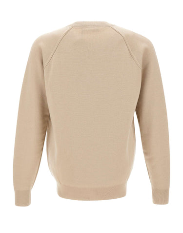 FILIPPO DE LAURENTIIS Maglia in lana merino extrafine BEIGE Uomo 