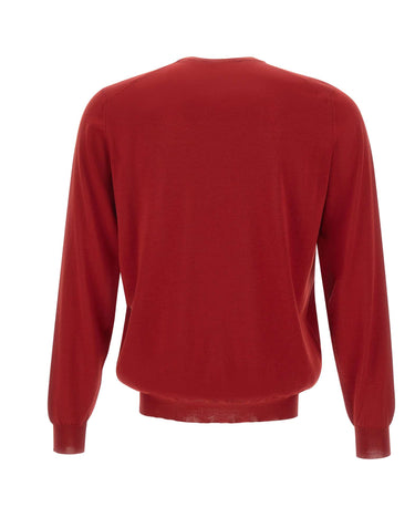 FILIPPO DE LAURENTIIS Maglia in lana merino superfine RED Uomo 