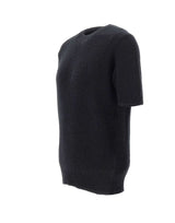 FILIPPO DE LAURENTIIS Maglia a maniche corte in cashmere e seta BLACK Uomo 