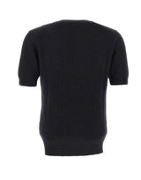 FILIPPO DE LAURENTIIS Maglia a maniche corte in cashmere e seta BLACK Uomo 