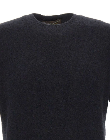 FILIPPO DE LAURENTIIS Maglia a maniche corte in cashmere e seta BLACK Uomo 