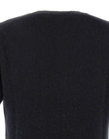FILIPPO DE LAURENTIIS Maglia a maniche corte in cashmere e seta BLACK Uomo 