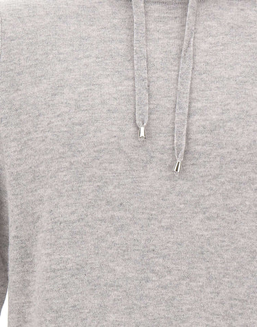 FILIPPO DE LAURENTIIS Maglia con cappuccio in lana e cashmere GREY Uomo 
