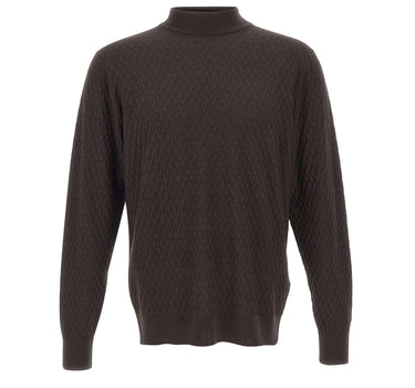 FILIPPO DE LAURENTIIS Maglia in lana merino BROWN Uomo 