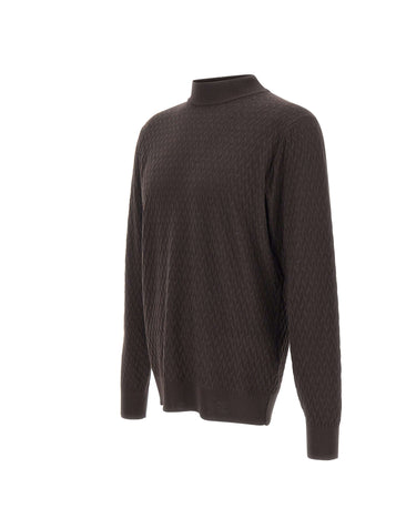 FILIPPO DE LAURENTIIS Maglia in lana merino BROWN Uomo 