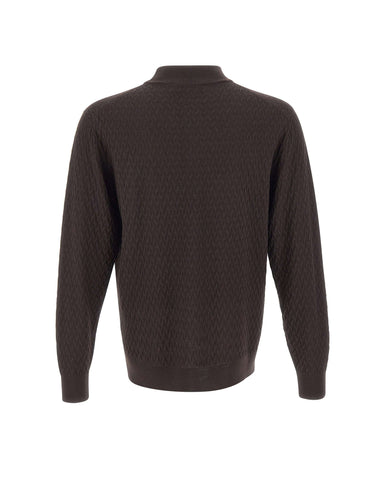 FILIPPO DE LAURENTIIS Maglia in lana merino BROWN Uomo 
