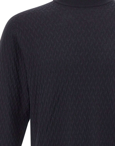 FILIPPO DE LAURENTIIS Maglia in lana merino BLUE Uomo 
