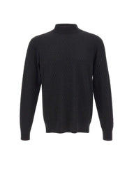 FILIPPO DE LAURENTIIS Maglia in lana merino BLACK Uomo 