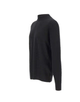 FILIPPO DE LAURENTIIS Maglia in lana merino BLACK Uomo 