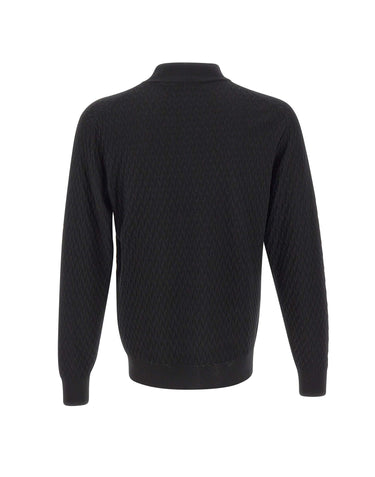 FILIPPO DE LAURENTIIS Maglia in lana merino BLACK Uomo 