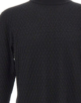 FILIPPO DE LAURENTIIS Maglia in lana merino BLACK Uomo 