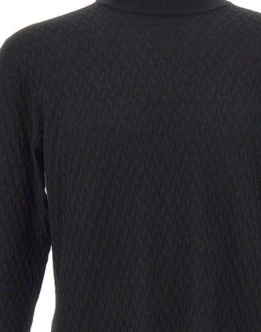 FILIPPO DE LAURENTIIS Maglia in lana merino BLACK Uomo 