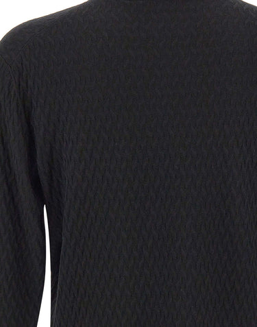 FILIPPO DE LAURENTIIS Maglia in lana merino BLACK Uomo 