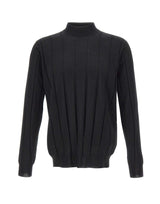 FILIPPO DE LAURENTIIS Lupetto in lana a maxi coste BLACK Uomo 
