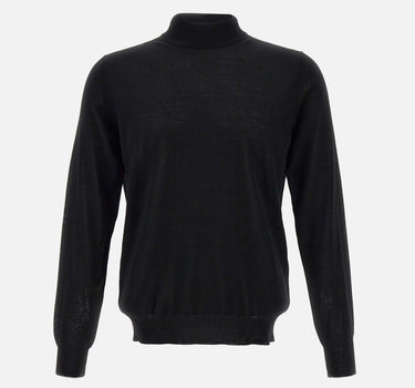 FILIPPO DE LAURENTIIS Maglia in lana merino BLACK Uomo 