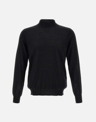 FILIPPO DE LAURENTIIS Maglia in lana merino BLACK Uomo 