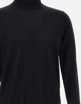 FILIPPO DE LAURENTIIS Maglia in lana merino BLACK Uomo 