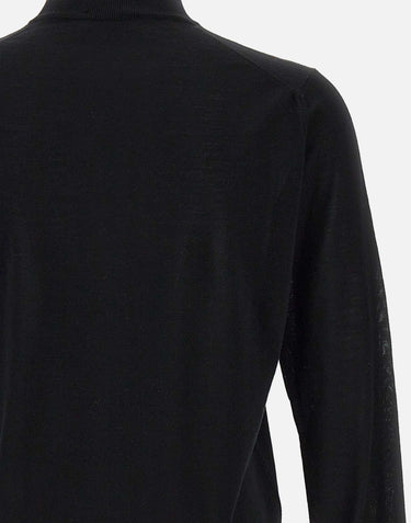 FILIPPO DE LAURENTIIS Maglia in lana merino BLACK Uomo 