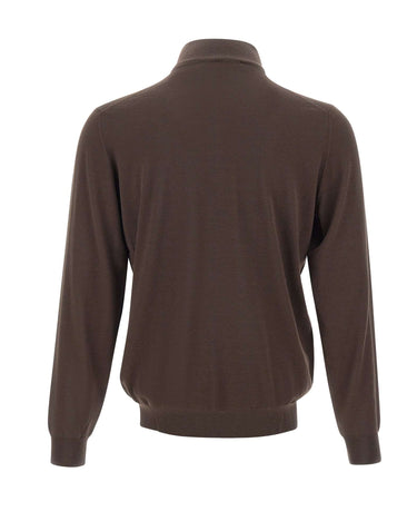 FILIPPO DE LAURENTIIS Maglia in lana merino BROWN Uomo 