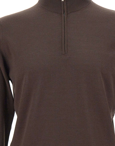 FILIPPO DE LAURENTIIS Maglia in lana merino BROWN Uomo 