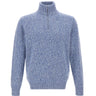 FILIPPO DE LAURENTIIS Maglia in lana a mezza zip Light Blue Uomo 