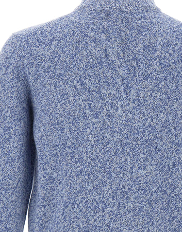 FILIPPO DE LAURENTIIS Maglia in lana a mezza zip Light Blue Uomo 