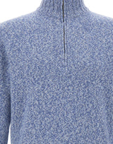 FILIPPO DE LAURENTIIS Maglia in lana a mezza zip Light Blue Uomo 