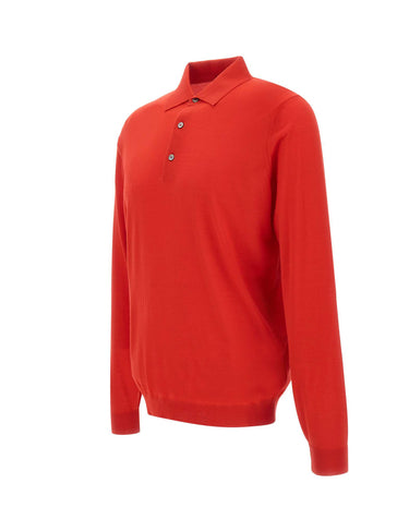 FILIPPO DE LAURENTIIS Polo in lana merino RED Uomo 