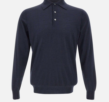 FILIPPO DE LAURENTIIS Polo lana e cashmere BLUE Uomo 