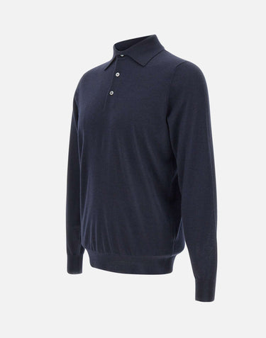 FILIPPO DE LAURENTIIS Polo lana e cashmere BLUE Uomo 