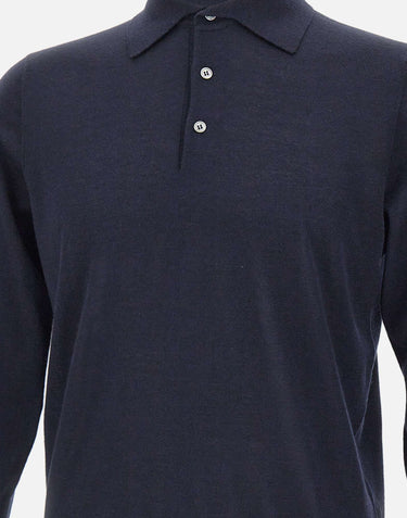 FILIPPO DE LAURENTIIS Polo lana e cashmere BLUE Uomo 