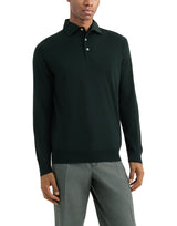 FILIPPO DE LAURENTIIS Polo in lana merino superfine GREEN Uomo 