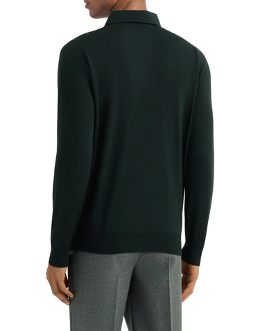 FILIPPO DE LAURENTIIS Polo in lana merino superfine GREEN Uomo 