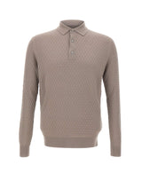 FILIPPO DE LAURENTIIS Polo in lana testurizzata BROWN Uomo 