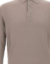 FILIPPO DE LAURENTIIS Polo in lana testurizzata BROWN Uomo 