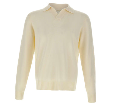 FILIPPO DE LAURENTIIS Polo skipper in lana merino WHITE Uomo 