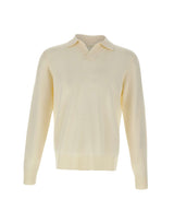 FILIPPO DE LAURENTIIS Polo skipper in lana merino WHITE Uomo 