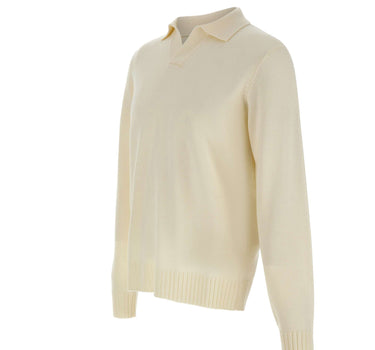FILIPPO DE LAURENTIIS Polo skipper in lana merino WHITE Uomo 