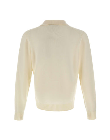 FILIPPO DE LAURENTIIS Polo skipper in lana merino WHITE Uomo 