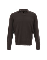FILIPPO DE LAURENTIIS Polo skipper in lana merino BROWN Uomo 