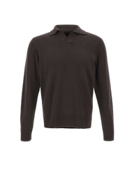FILIPPO DE LAURENTIIS Polo skipper in lana merino BROWN Uomo 