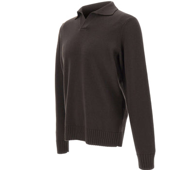 FILIPPO DE LAURENTIIS Polo skipper in lana merino BROWN Uomo 