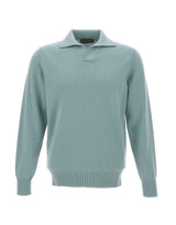 FILIPPO DE LAURENTIIS Polo in lana merino GREEN Uomo 