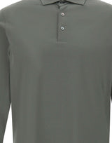 FILIPPO DE LAURENTIIS Polo a manica lunga in cotone GREEN Uomo 
