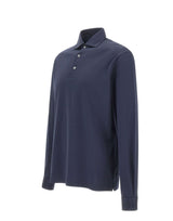 FILIPPO DE LAURENTIIS Polo a manica lunga in cotone BLUE Uomo 