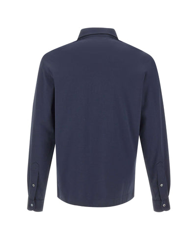 FILIPPO DE LAURENTIIS Polo a manica lunga in cotone BLUE Uomo 