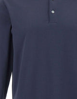 FILIPPO DE LAURENTIIS Polo a manica lunga in cotone BLUE Uomo 