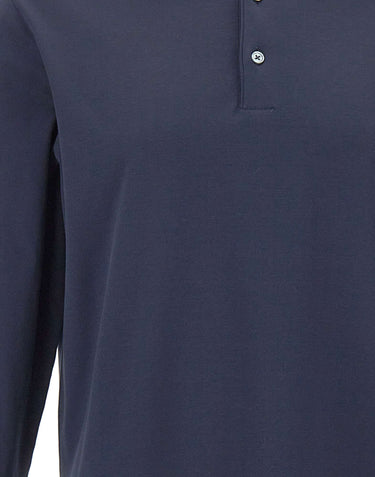 FILIPPO DE LAURENTIIS Polo a manica lunga in cotone BLUE Uomo 