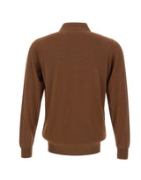 FILIPPO DE LAURENTIIS Polo in misto lana merino BROWN Uomo 