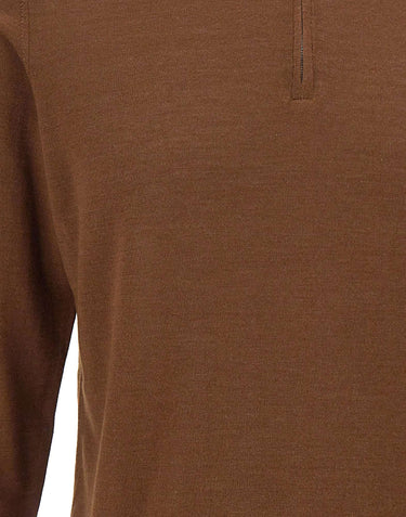 FILIPPO DE LAURENTIIS Polo in misto lana merino BROWN Uomo 